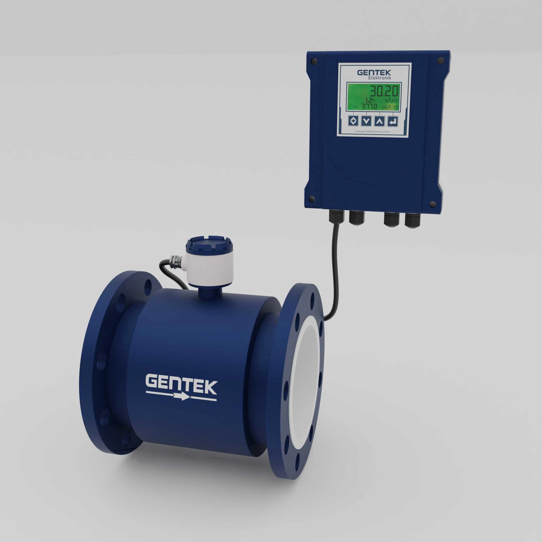 Gentek Elektromanyetik Debimetre ayrık tip konfigürasyonu