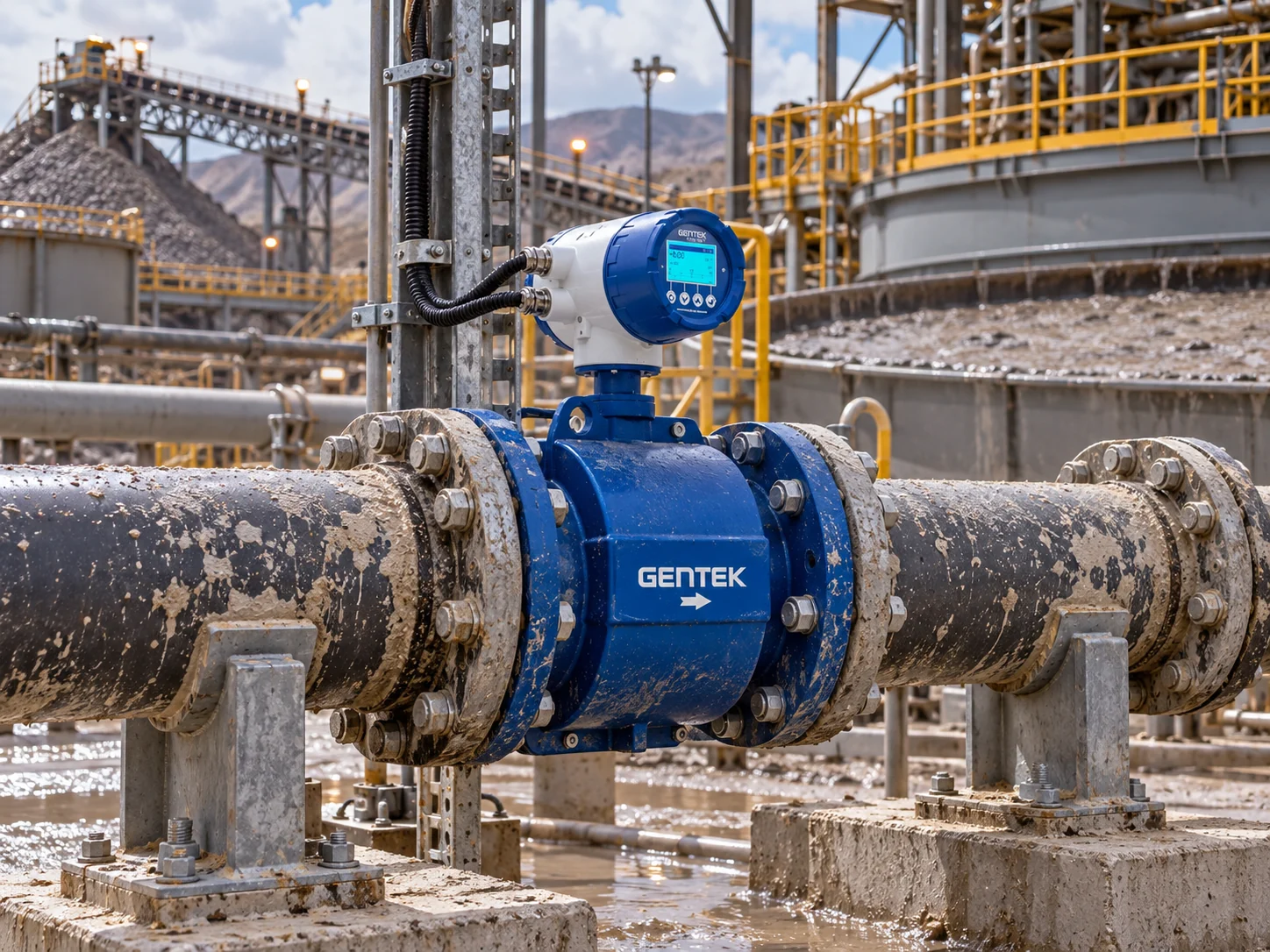 Atıksu tesisinde kullanılan debimetre