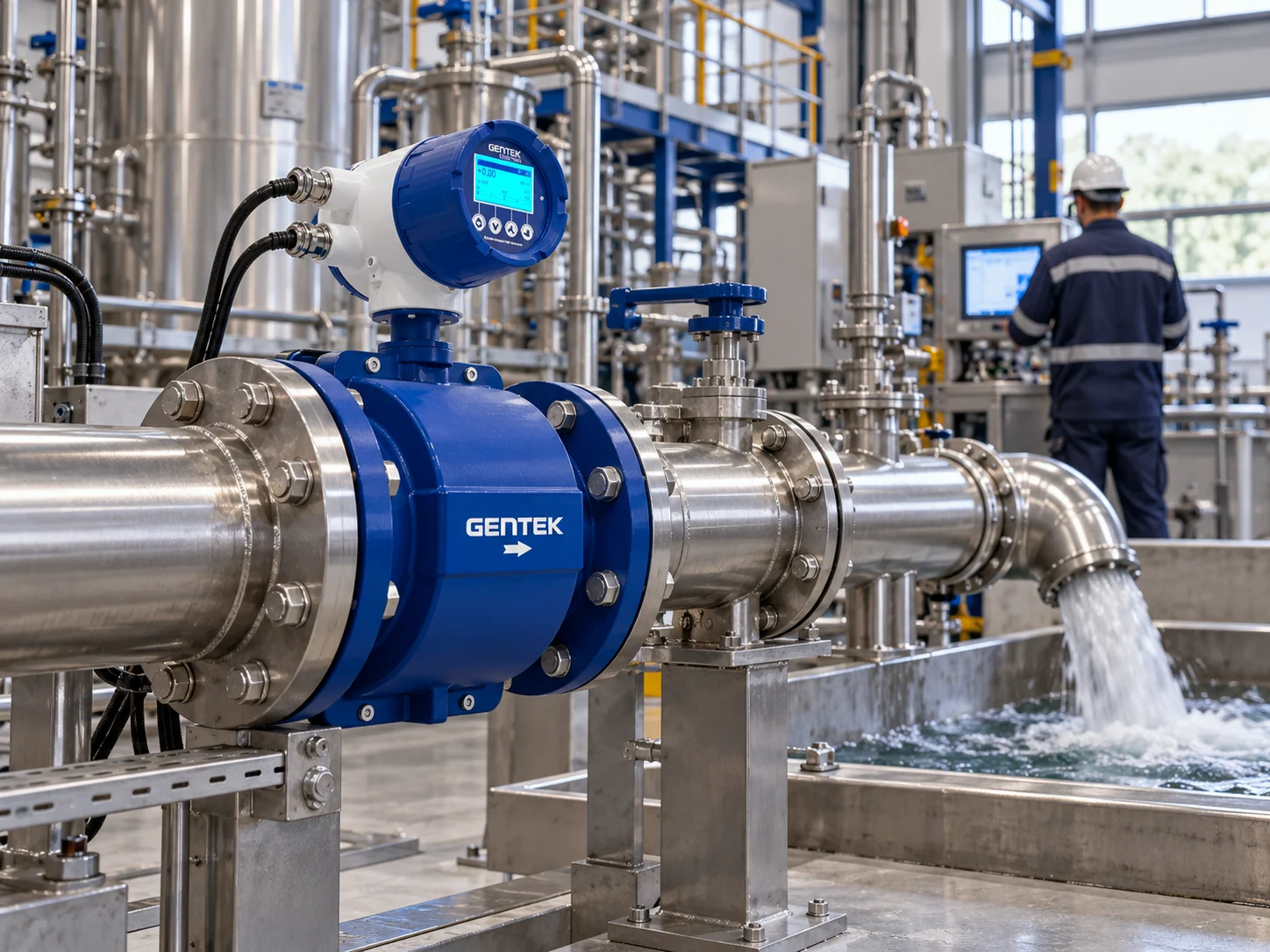 Debimetre rehberi için proses hattında çalışan elektromanyetik debimetre